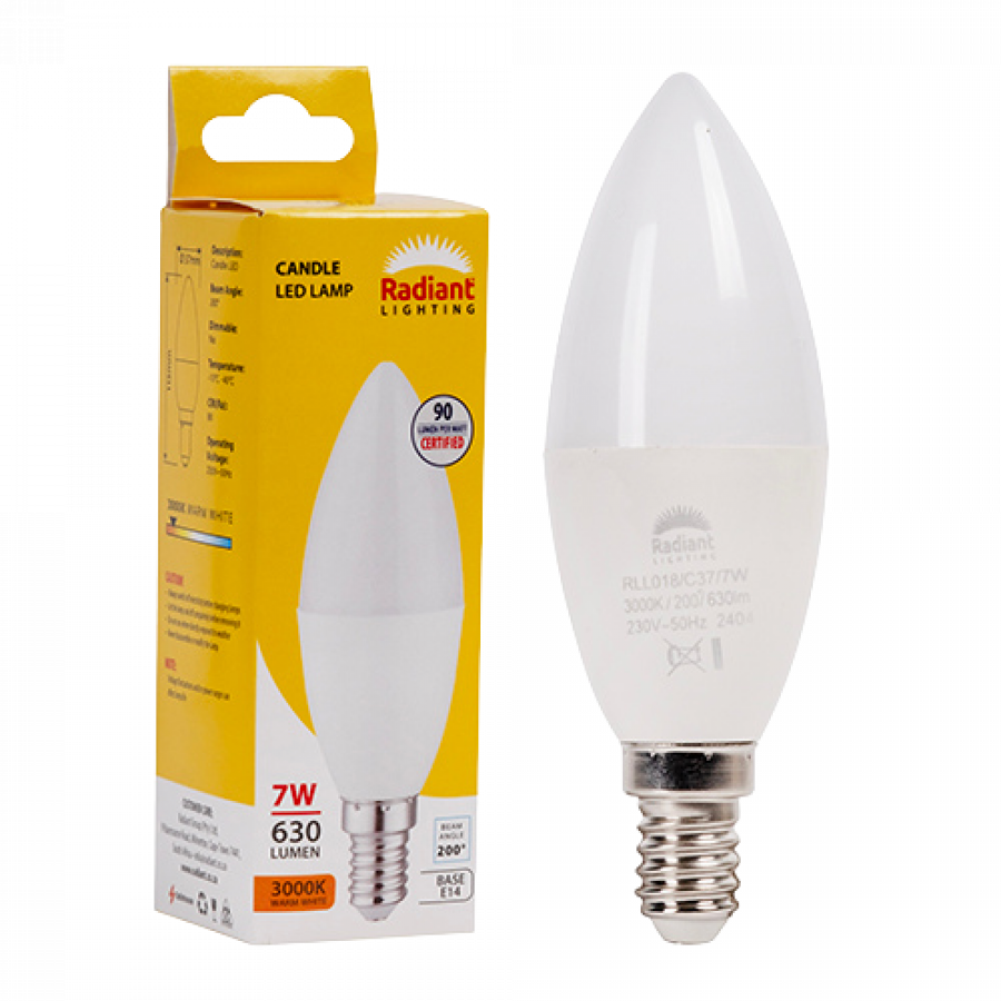 Aromatech Radiant Candle Frosted 7W LED Lamp