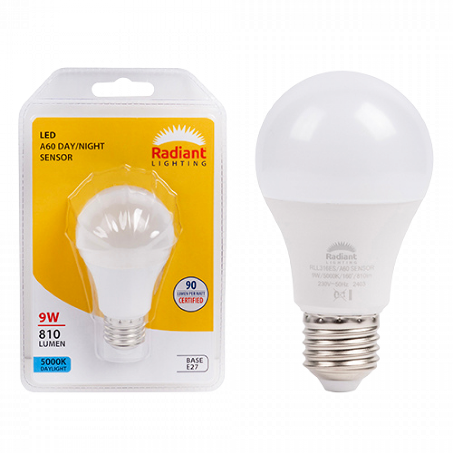 Aromatech Radiant A60 Day/Night Sensor 9W LED Lamp