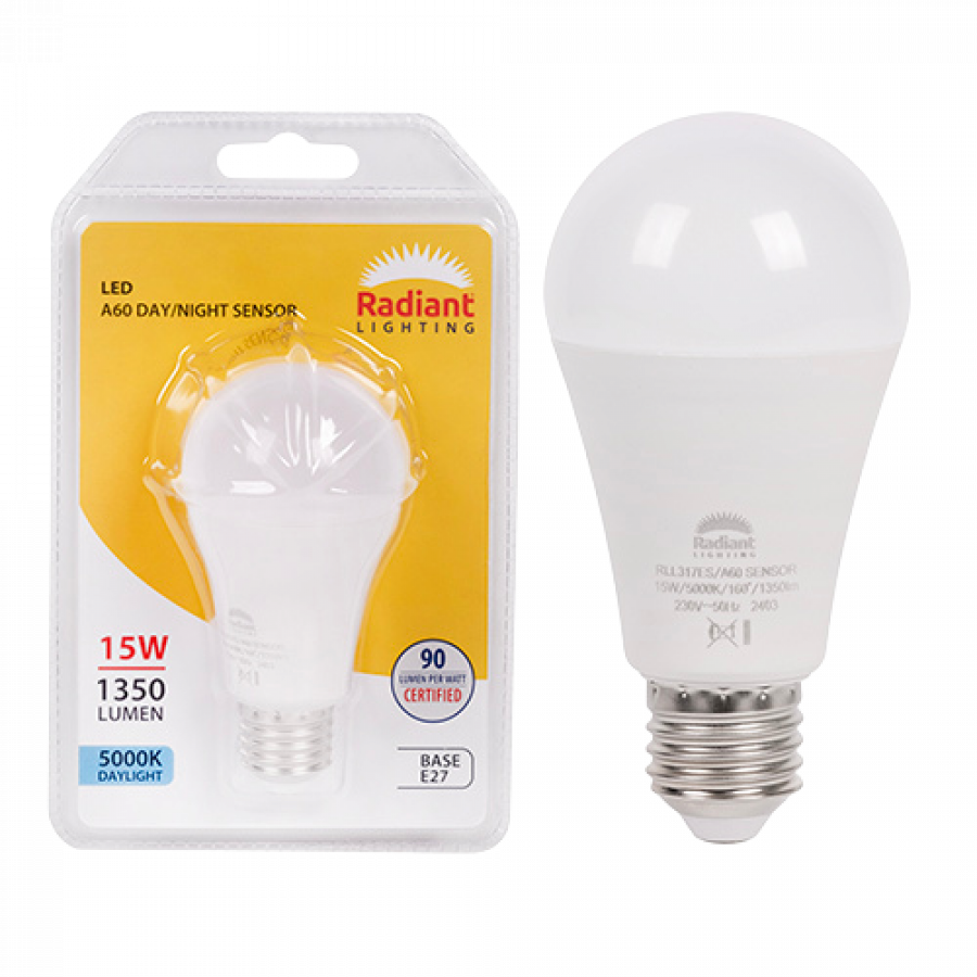Aromatech Radiant A60 Day/Night Sensor 15W LED Lamp