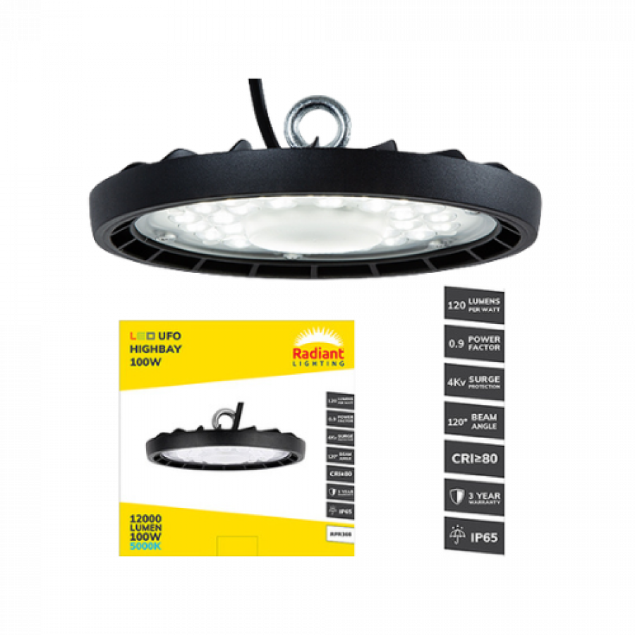 Aromatech Radiant 100/150/200W UFO Highbay LED 5000K